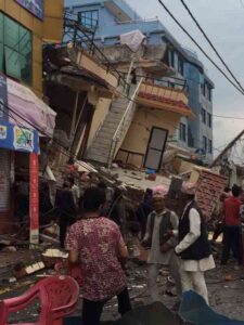 Bangladesh a strong earthquake measuring 7.5 on the Richter Scale