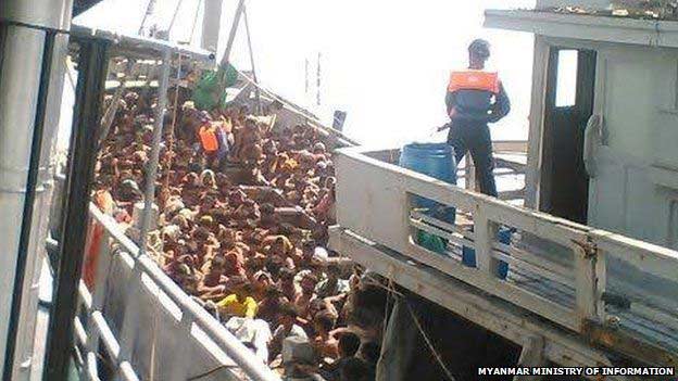 Myanmar picks up 727 migrants as Asean meets