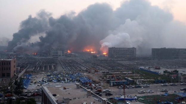 China orders evacuation of blast areas