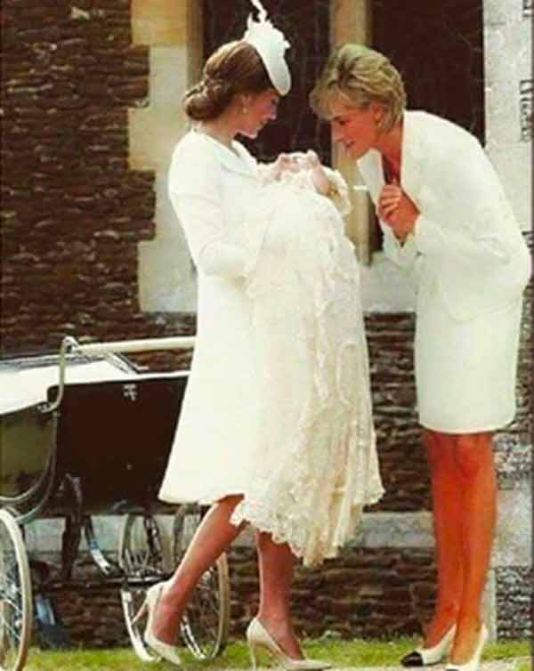 Creepy or touching? Picture of Princess Diana with Kate and Charlotte goes viral