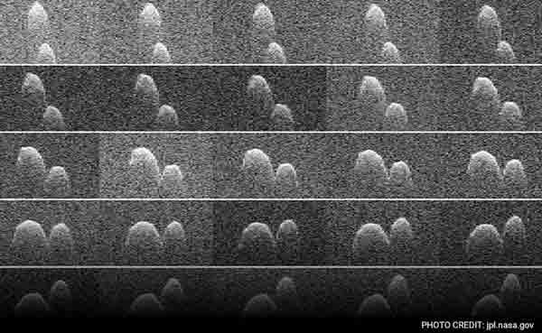 NASA captures earth flyby of ‘space peanut’