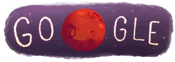 Google Doodle celebrates water on Mars