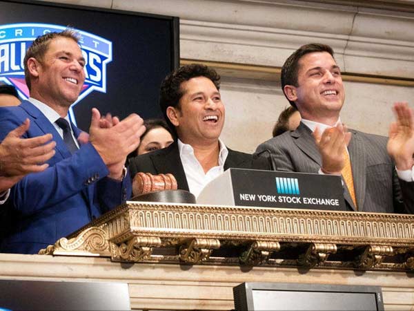Sachin, Shane first cricketers to ring opening bell at New York Stock Exchange