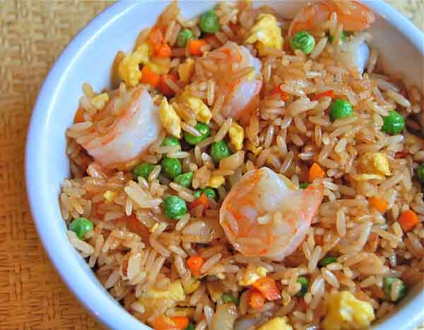Shrimp fried rice, a delicious dish