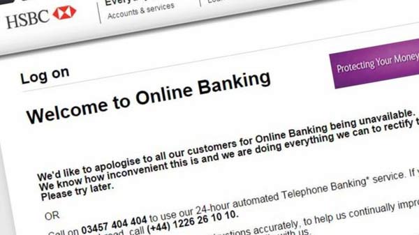 HSBC online banking is ‘attacked’