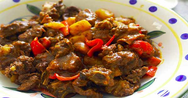 Goat curry, a delicious dish