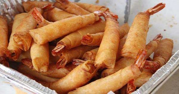Shrimp rolls, a light snack