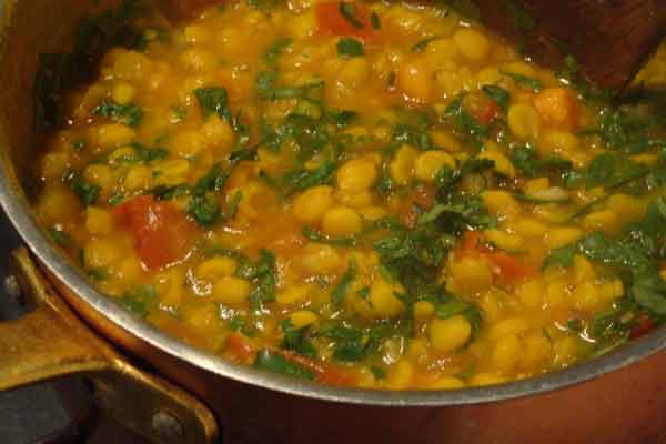 Quick and easy chana dal, a slide dish