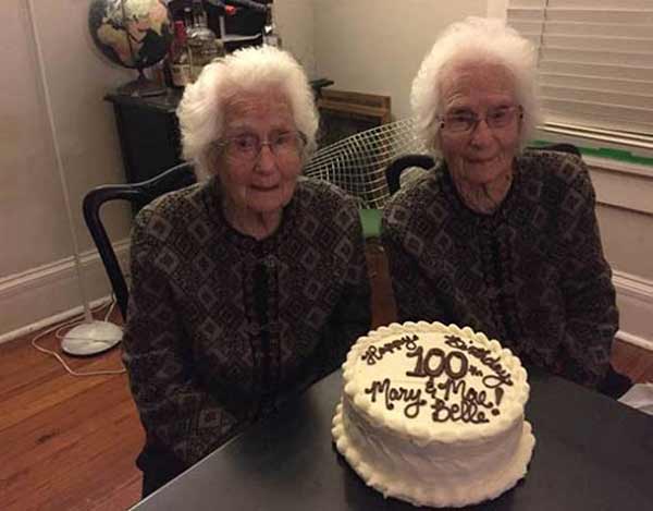 Identical twins remain inseparable and going strong at age 100!