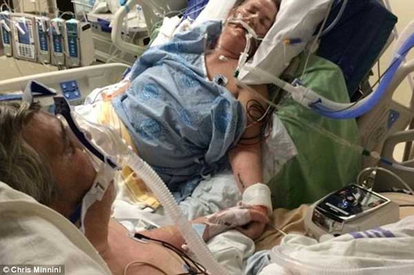 Couple on life support hold hands as they say final goodbye