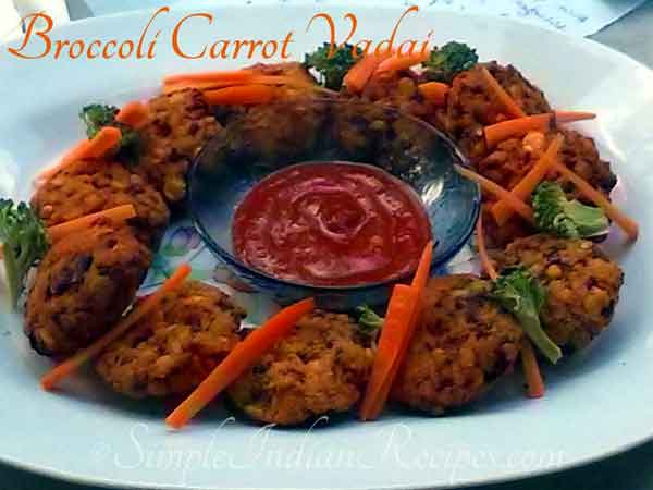 Recipe for Broccoli-Carrot Vaja with crispy fried masala