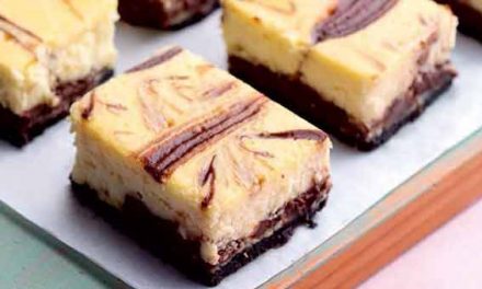 Chocolate-coffee cheesecake bars for dessert lover’s