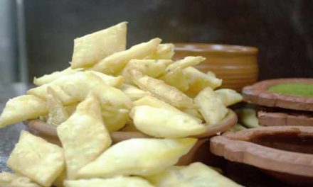 Homemade crispy nimki for snacks
