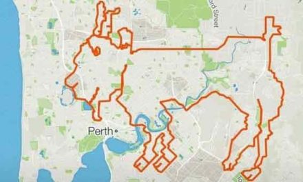 Cyclists use GPS to draw a goat around Perth