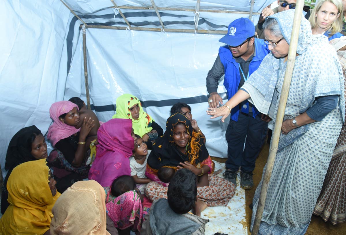 Bangladesh PM with Rohingyas