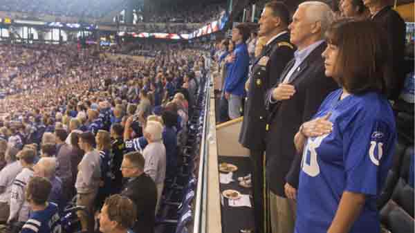 Mike Pence leaves NFL game over protests
