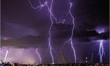 Lightning blazes across Queensland skies