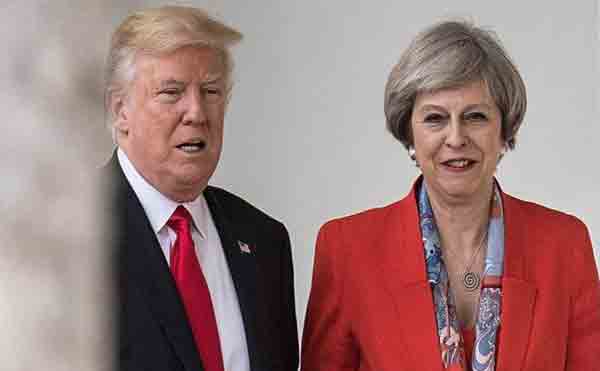 Trump hits out at UK PM T May after far-right video tweets