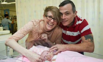 Baby girl survives being born with heart outside chest