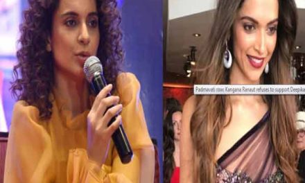 Kangana Ranaut refuses to support Deepika Padukone