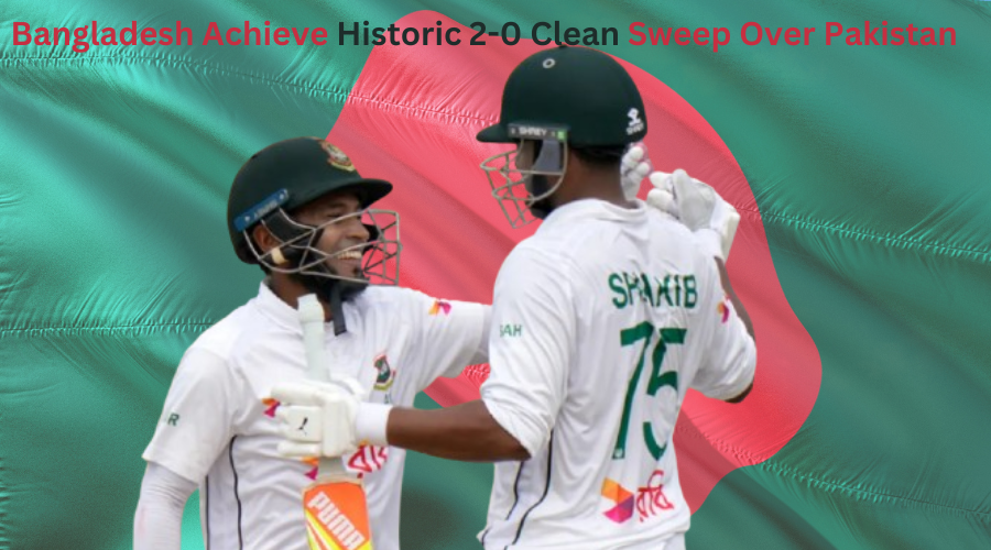 Bangladesh secured a historic 2-0 clean sweep over Pakistan